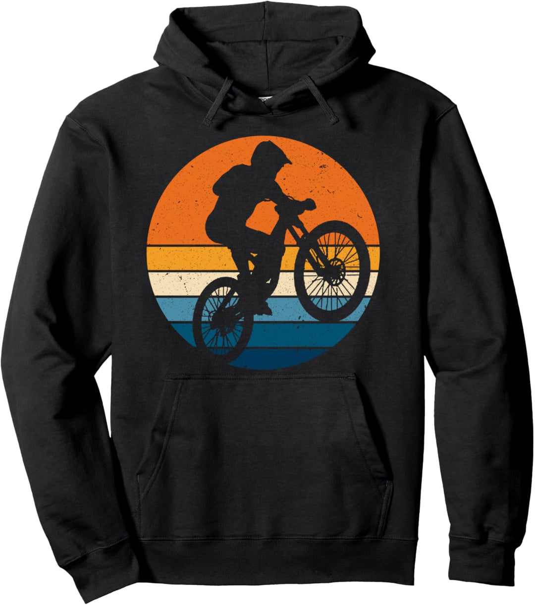 Mountainbike Sport Retro Vintage Sunset Racer Pullover Hoodie