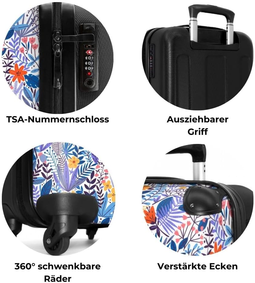 NoBoringSuitcases.com® Handgepäck, Hartschalenkoffer mit TSA Schloss, Trolley, Reisekoffer, Carry on