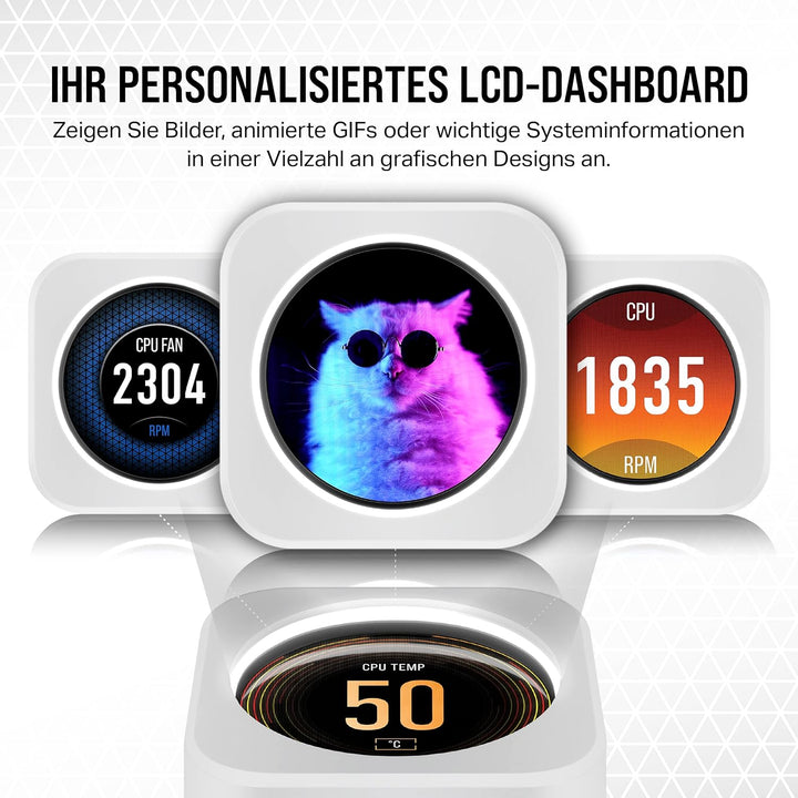 Corsair iCUE H150i Elite LCD XT Flüssig-CPU-Kühler - IPS-LCD-Bildschirm - DREI AF120 RGB Elite-Lüfte