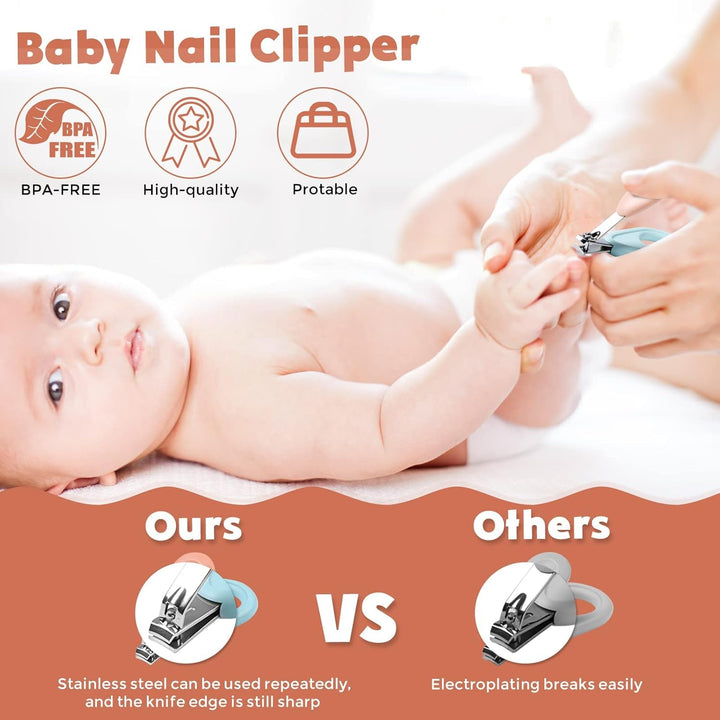Baby-Nagelknipser-Set mit niedlichem Etui, Fingernagel- und Zehennagelfeilenset für die Maniküre und