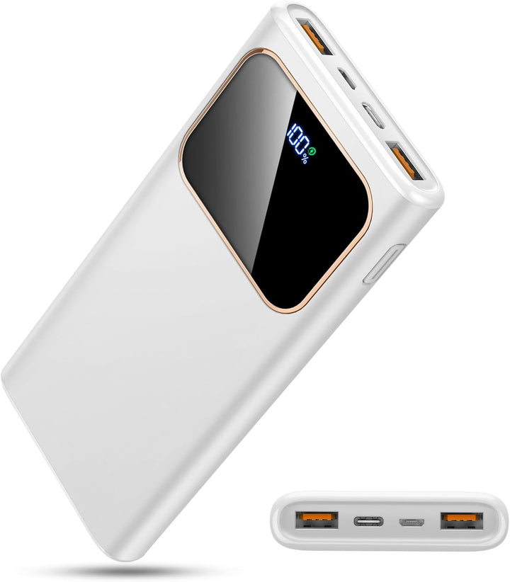 Coucur Power Bank 10000mAh, USB C Powerbank 22.5W Schnellladefunktion, Externe Handyakkus mit LED Di