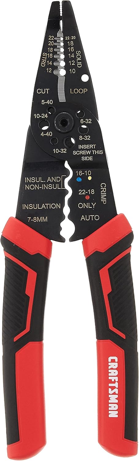 CRAFTSMAN CMHT81714 Abisolierwerkzeug/Drahtschneider und Crimpzange, 20,3 cm, Drahtschneider