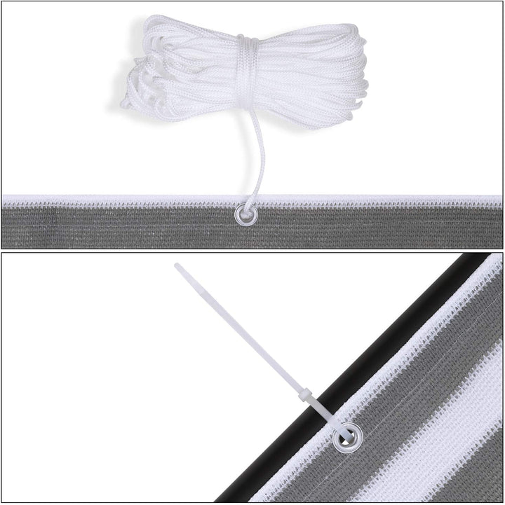 Sekey Balkon Sichtschutz Balkonabdeckung HDPE 220 g/m², 75x300cm, Leicht Transparent Wind- und UV-Sc