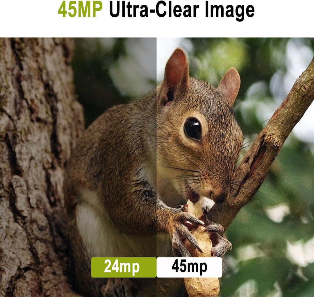 45MP 4K Trail Camera Game Camera Dual Flash 940nm LED und weisse LED Long Standby Time (LY590-D4K)