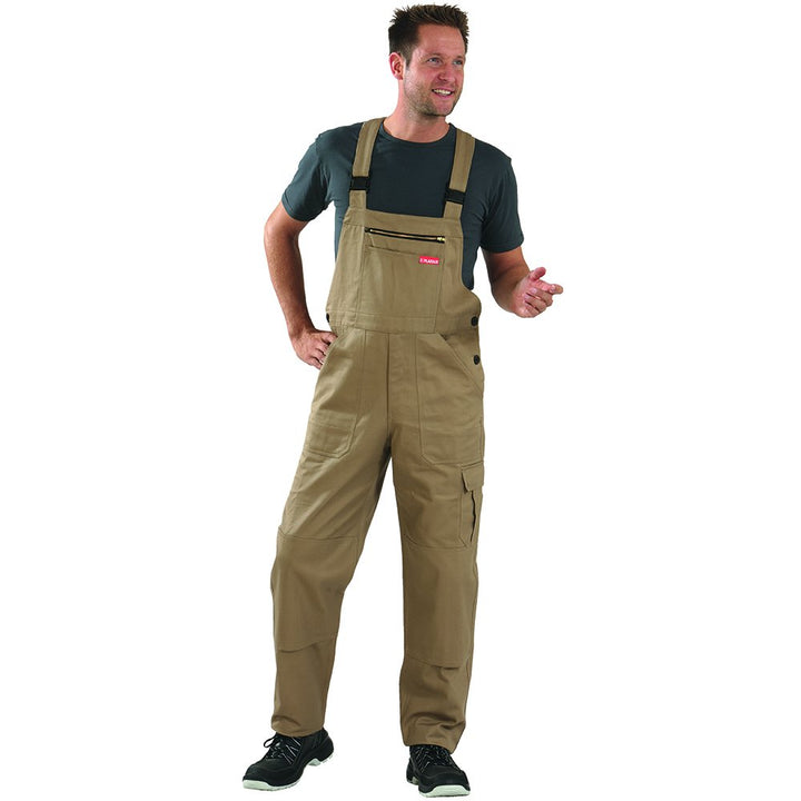 Planam Grösse 56 Herren BW 290 Cargo-Latzhose Khaki Modell 0176 Khaki 56, Khaki 56