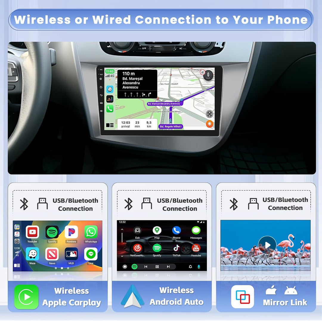 Hikity [8 Core 4+64GB] Android 15 Autoradio, für Seat Leon 2005-2012(Mano Izquierda Draive) Radio, C