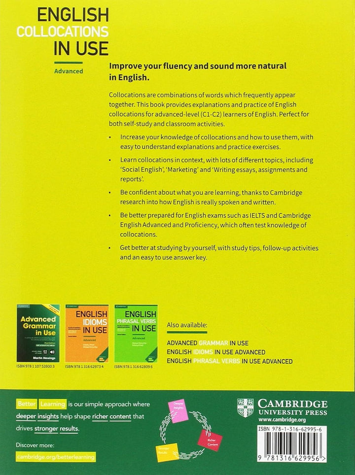 English Collocations in Use Advanced Book with Answers: How words work together for fluent and natur