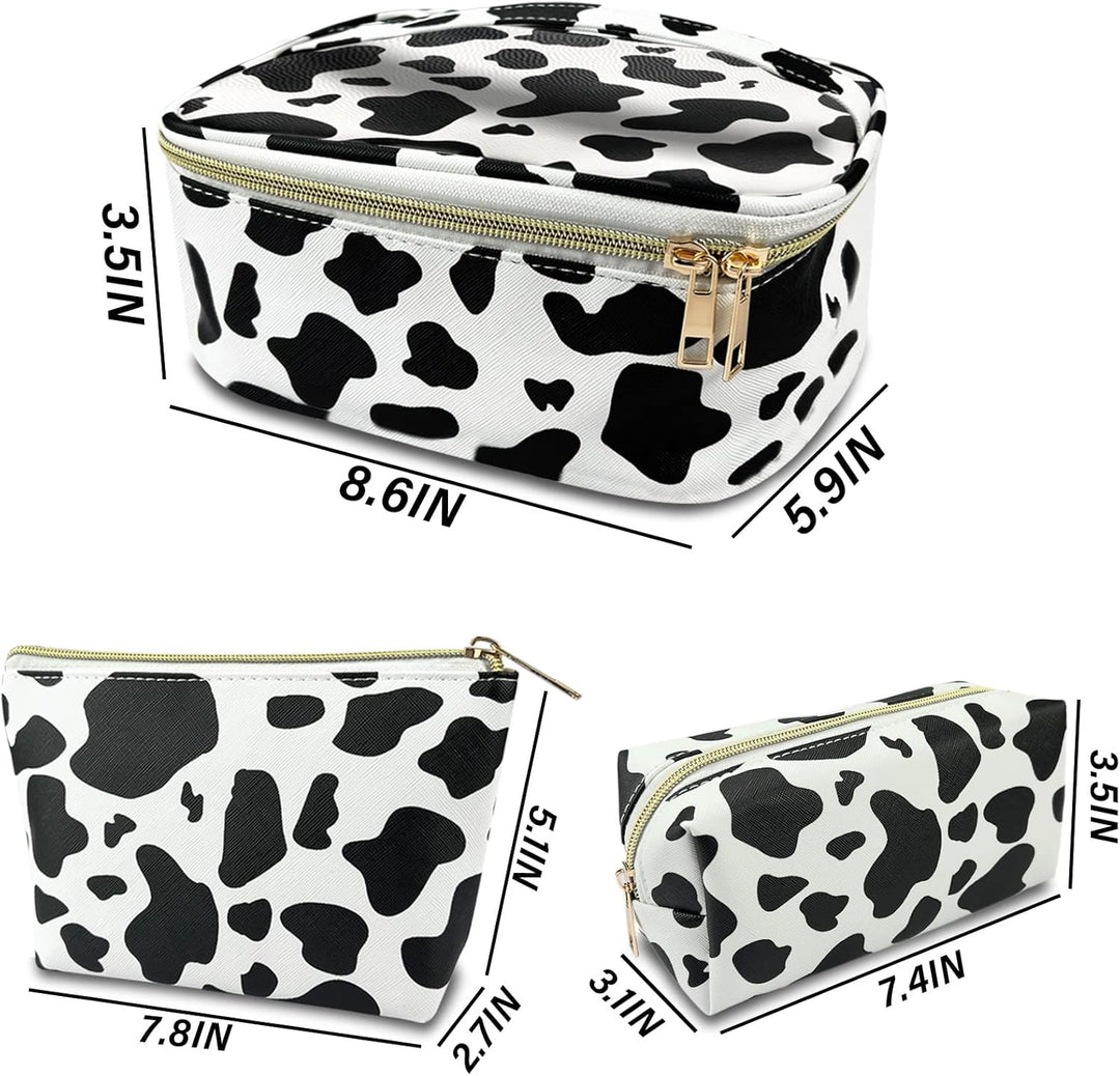 3 Stück Set Kosmetiktasche, grosse Kapazität Reise Make Up Tasche Set Damen, mit tragbarem Griffdesi