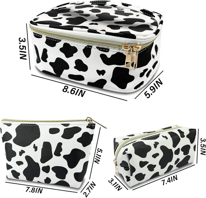 3 Stück Set Kosmetiktasche, grosse Kapazität Reise Make Up Tasche Set Damen, mit tragbarem Griffdesi