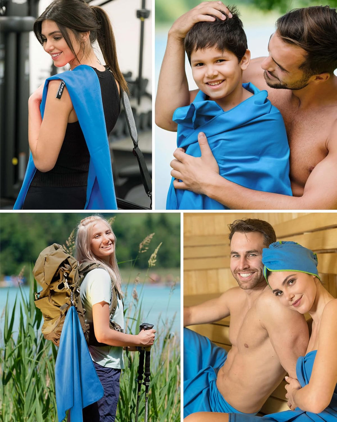 Fit-Flip Mikrofaser Handtuch - kompakte Microfaser Handtücher - ideal als Sporthandtuch, Reisehandtu