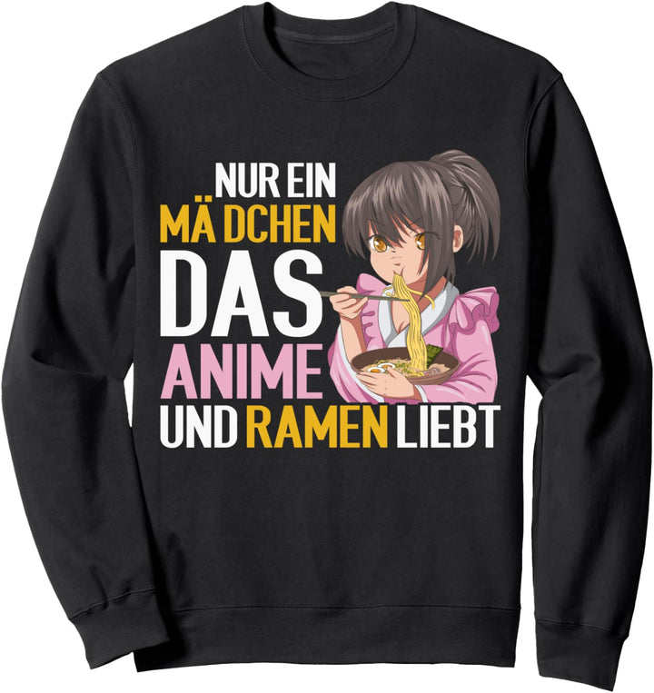 Japanischer Manga Otaku Ramen Nudelsuppe Anime Mädchen Sweatshirt