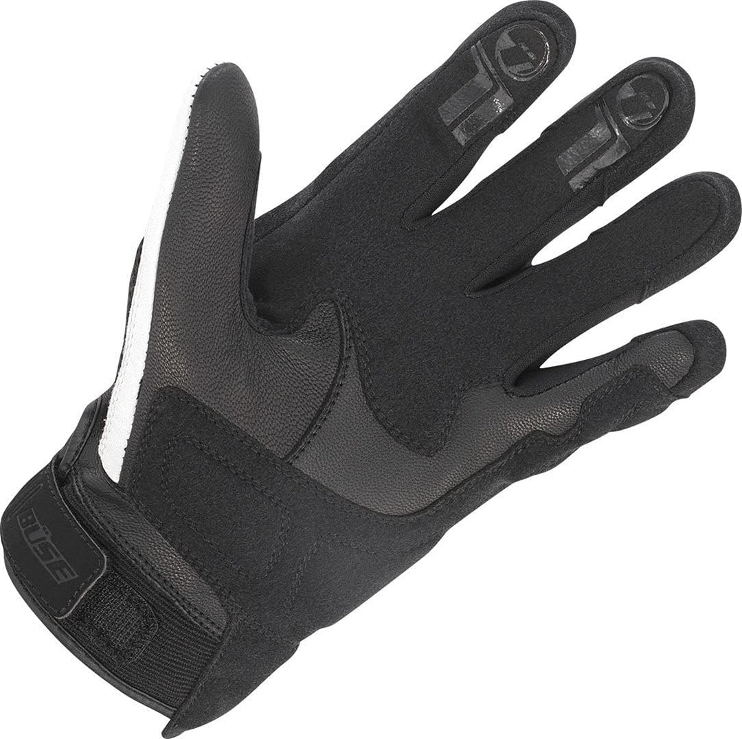Büse Safe Ride Motorradhandschuhe (Black/White/Red,9)