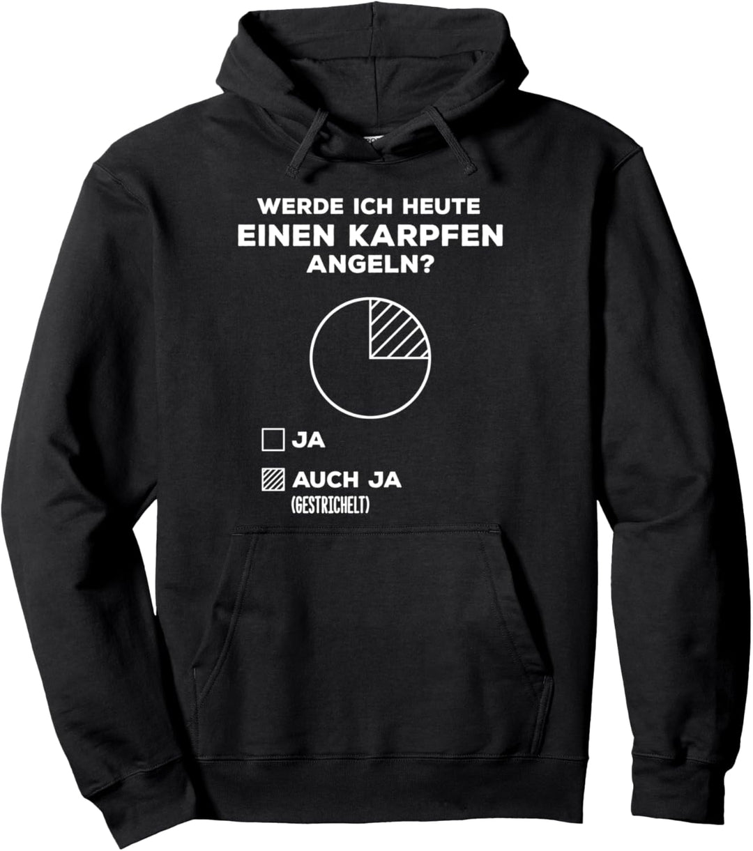 Karpfen Angeln Spruch Lustig Fisch Angelrute See Köder Fun Pullover Hoodie
