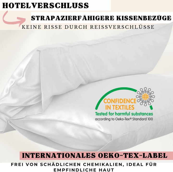 Kissenbezug, 100% natürliche Maulbeerseide, 25 Momme, hohe Qualität Grade 6A, ohne Zusatz von Chemik