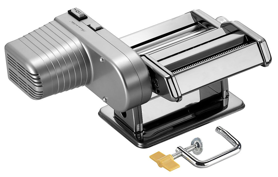 Rosenstein & Söhne Handnudelmaschine: Nudel-Maschine NM-100 mit Elektromotor, schmale & breite Bandn
