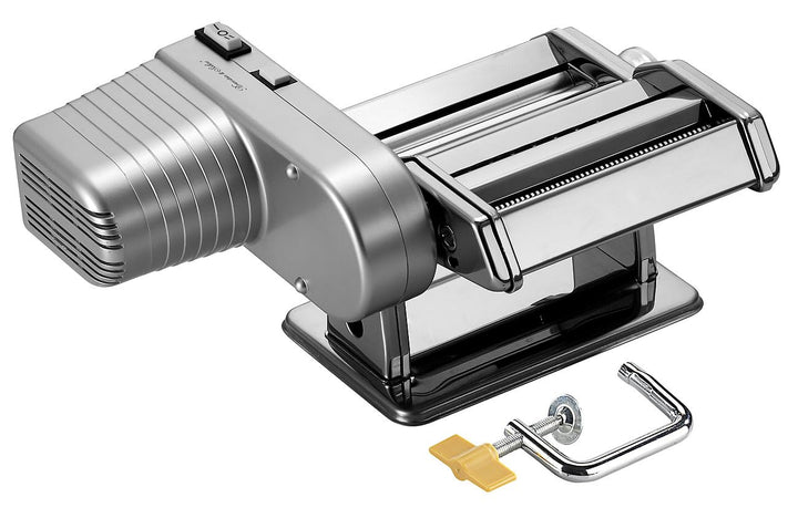 Rosenstein & Söhne Handnudelmaschine: Nudel-Maschine NM-100 mit Elektromotor, schmale & breite Bandn