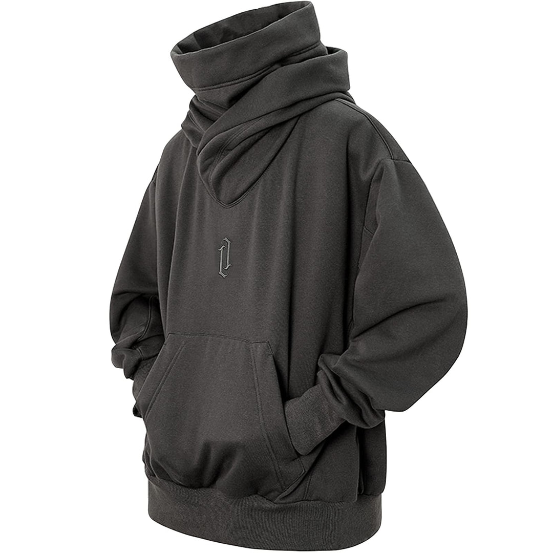 Pullover Herren Rollkragen Hip Hop Fleece Pulli Kapuzenpullover Hoodie Sweater Sweatshirt Mit Kapuze