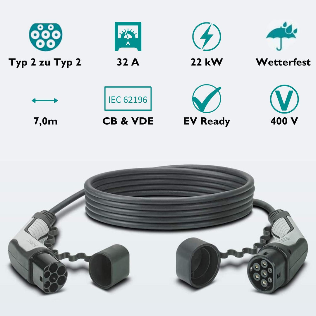 PHOENIX CONTACT Ladekabel Elektroauto Typ 2 (Mode 3) - EV Ladekabel 1372842 E-Auto und Hybrid - Typ