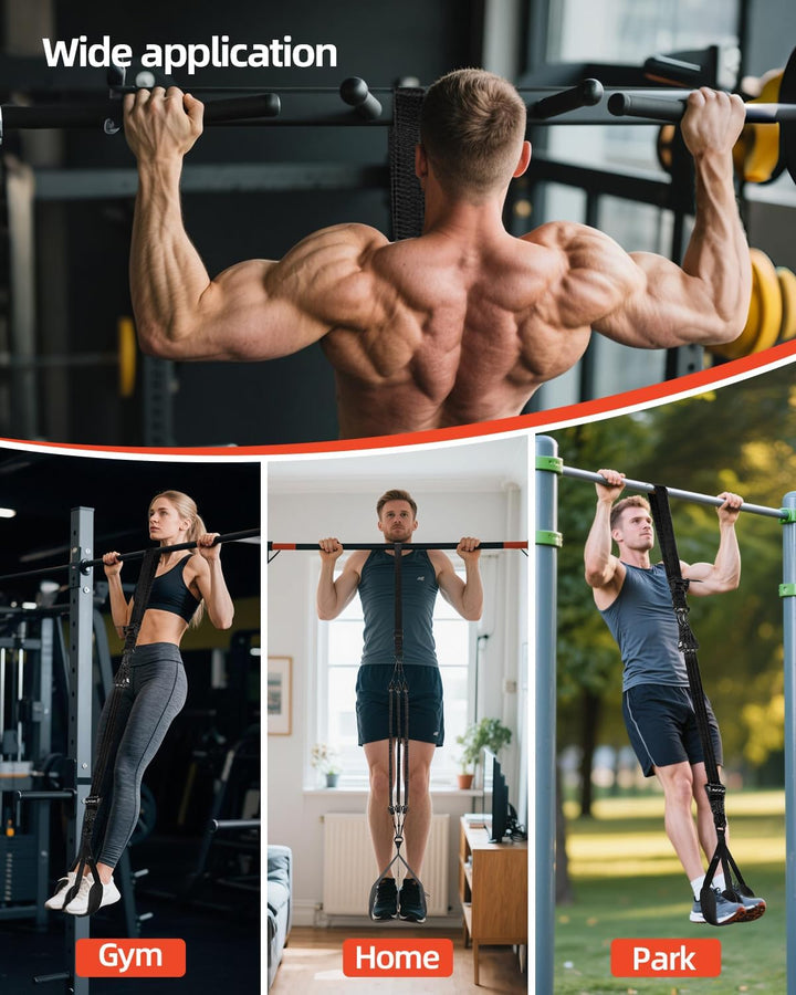 Abahub Klimmzugband Set Klimmzughilfe Widerstandsbänder Pull UP Band für Klimmzüge, Training zu Haus