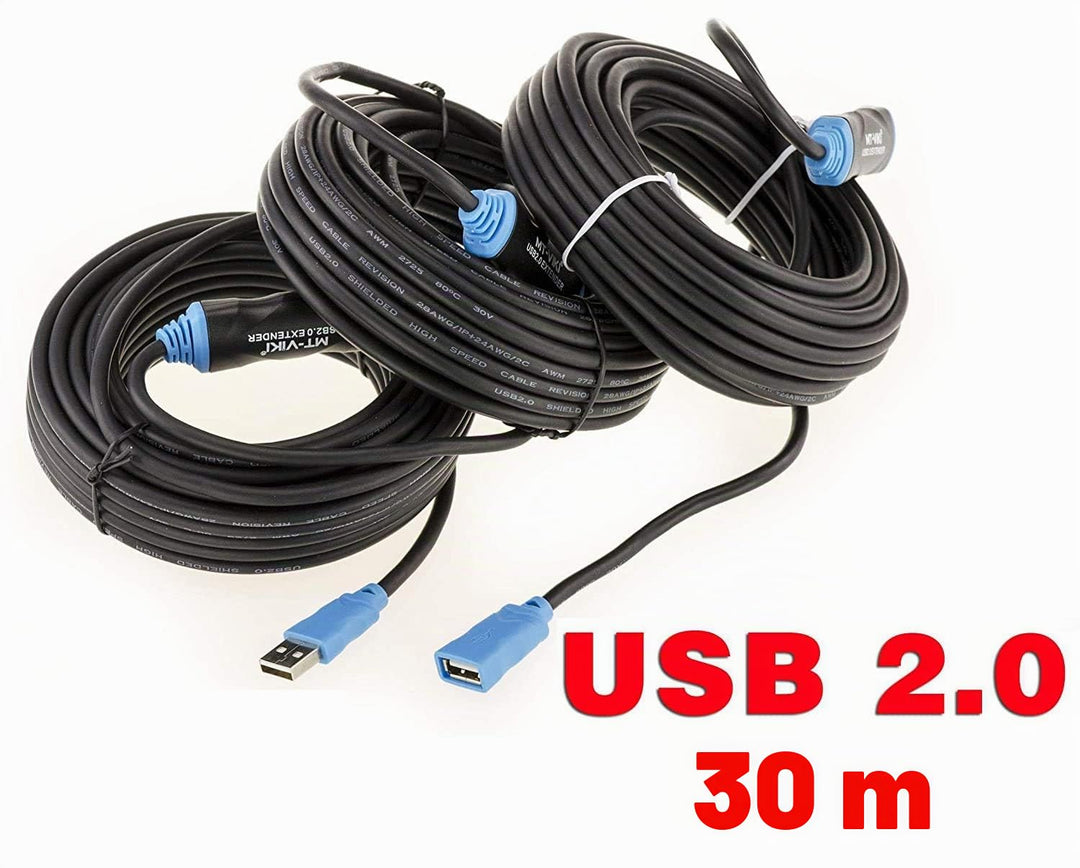 KALEA-INFORMATIQUE USB 2.0 Active Verlängerungskabel mit HOHER QUALITÄT Verstärkung, Länge 30M. USB