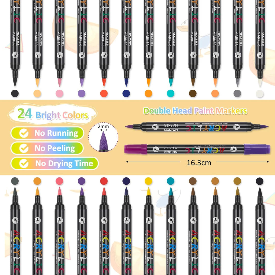 Sinmoe DIY Keramik Bemalen Set 3 Keramikplatte Weiss Servierplatte Salatteller 12 Porzellanstifte Sp