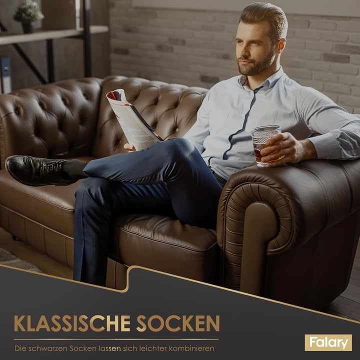 FALARY 12 Paar Socken Herren Damen Baumwolle Herrensocken Schwarz Weiss Sport Socks Atmungsaktive 35