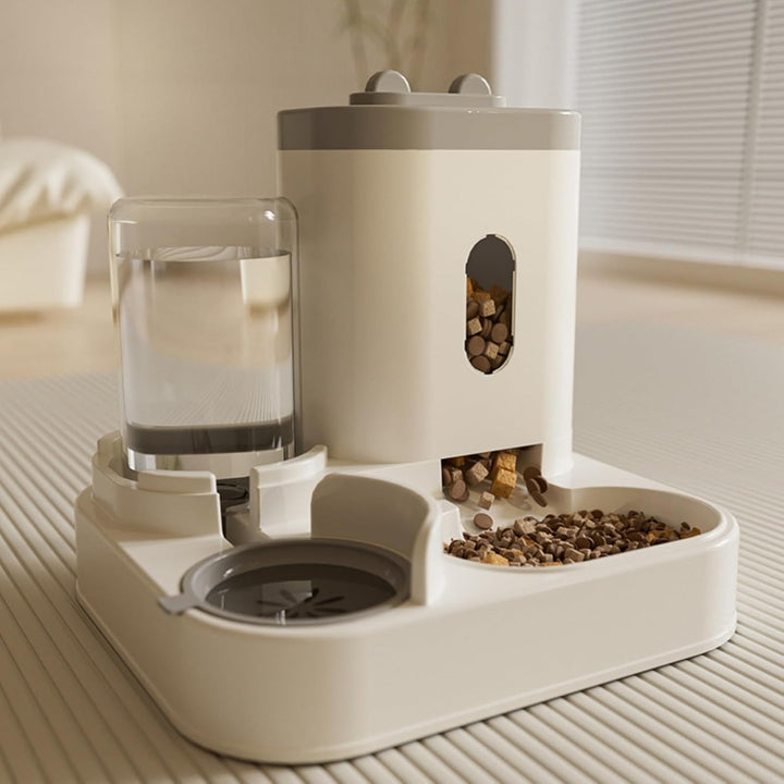 YIYILU Futterspender für Katzen/Lebensmittel, 2-in-1, automatischer Futter- und Wasserspender für kl