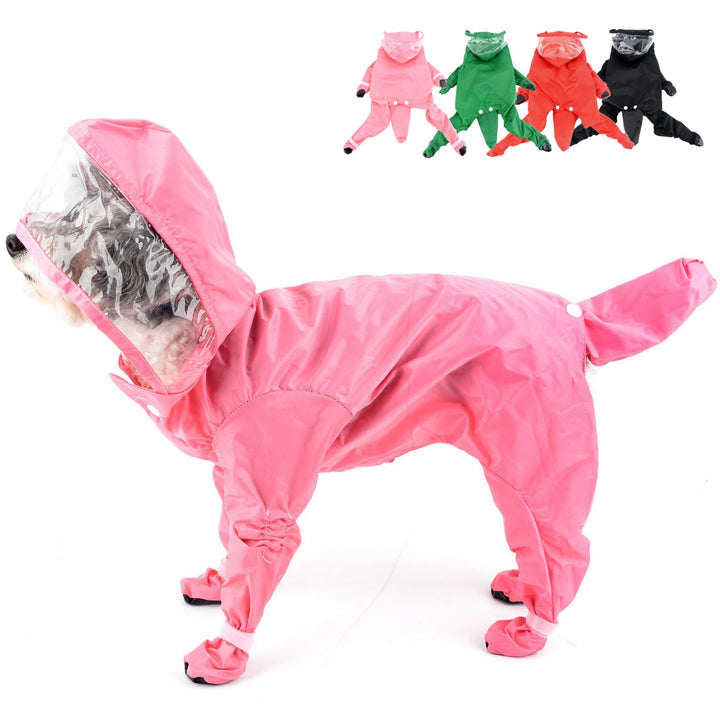 Zunea Wasserdichter Hunderegenmantel mit Kapuze für kleine Hunde Welpen Regenponcho Overall mit Rege