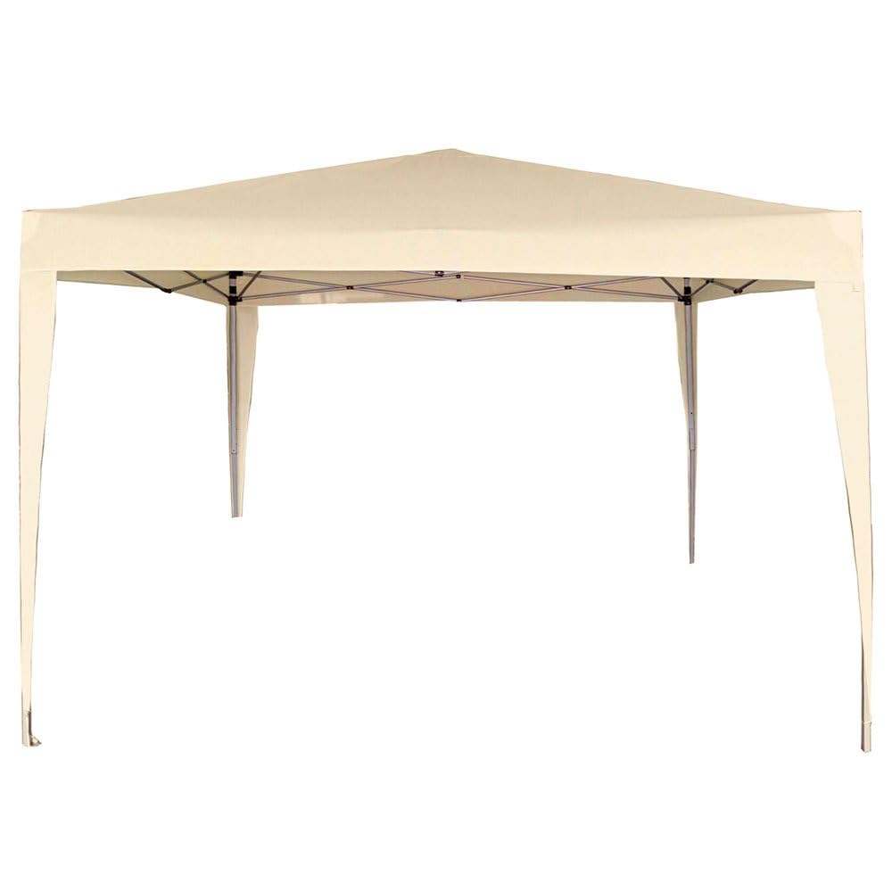 AKTIVE 62188 Faltpavillon 300 x 300 x 240 cm, Polyester, cremefarben