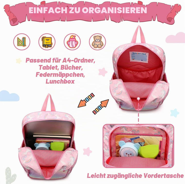 VASCHY Leichter Rucksack für Jungen und Mädchen, 11,5 l, wasserabweisend, mit reflektierendem Brustg