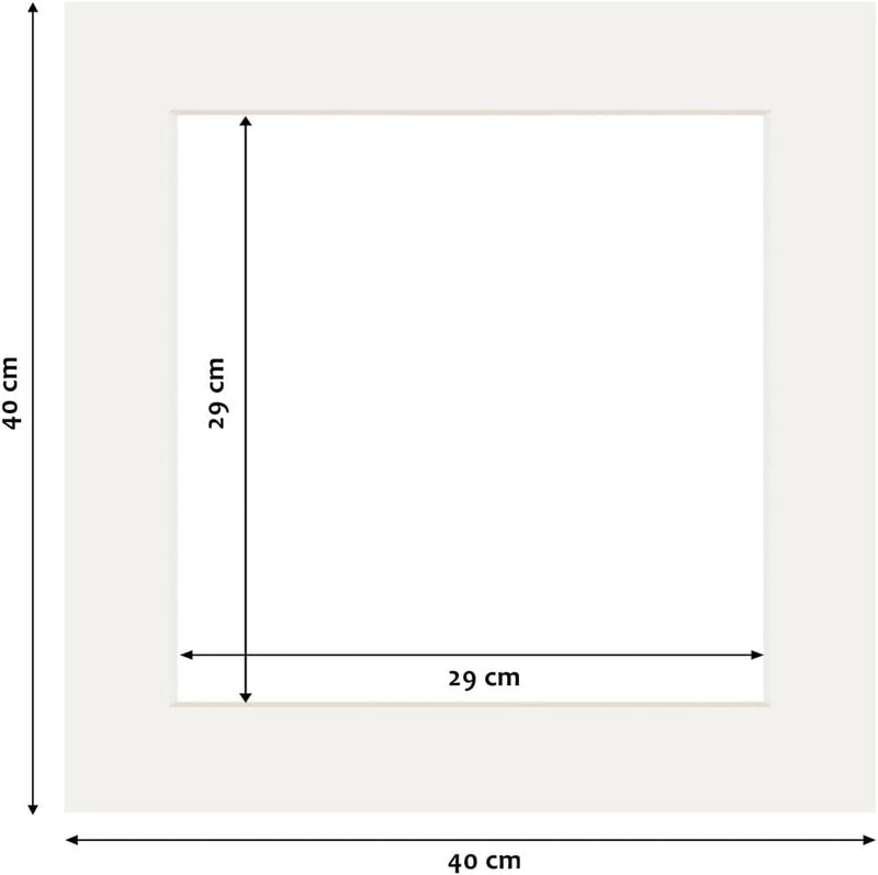 PHOTOLINI Passepartout Karton, 1,5 mm, säurefrei, alterungsbeständig, Schrägschnitt - Präsentation &