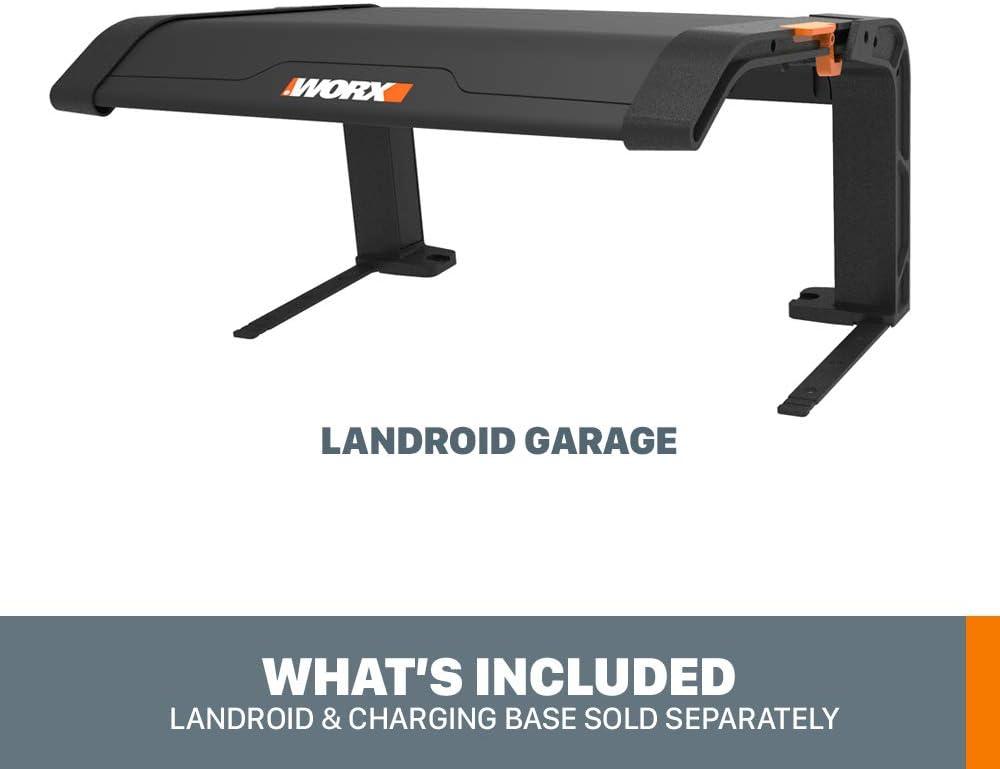 WORX WA0810 Landroid Garage mit Klappdeckel, Grau