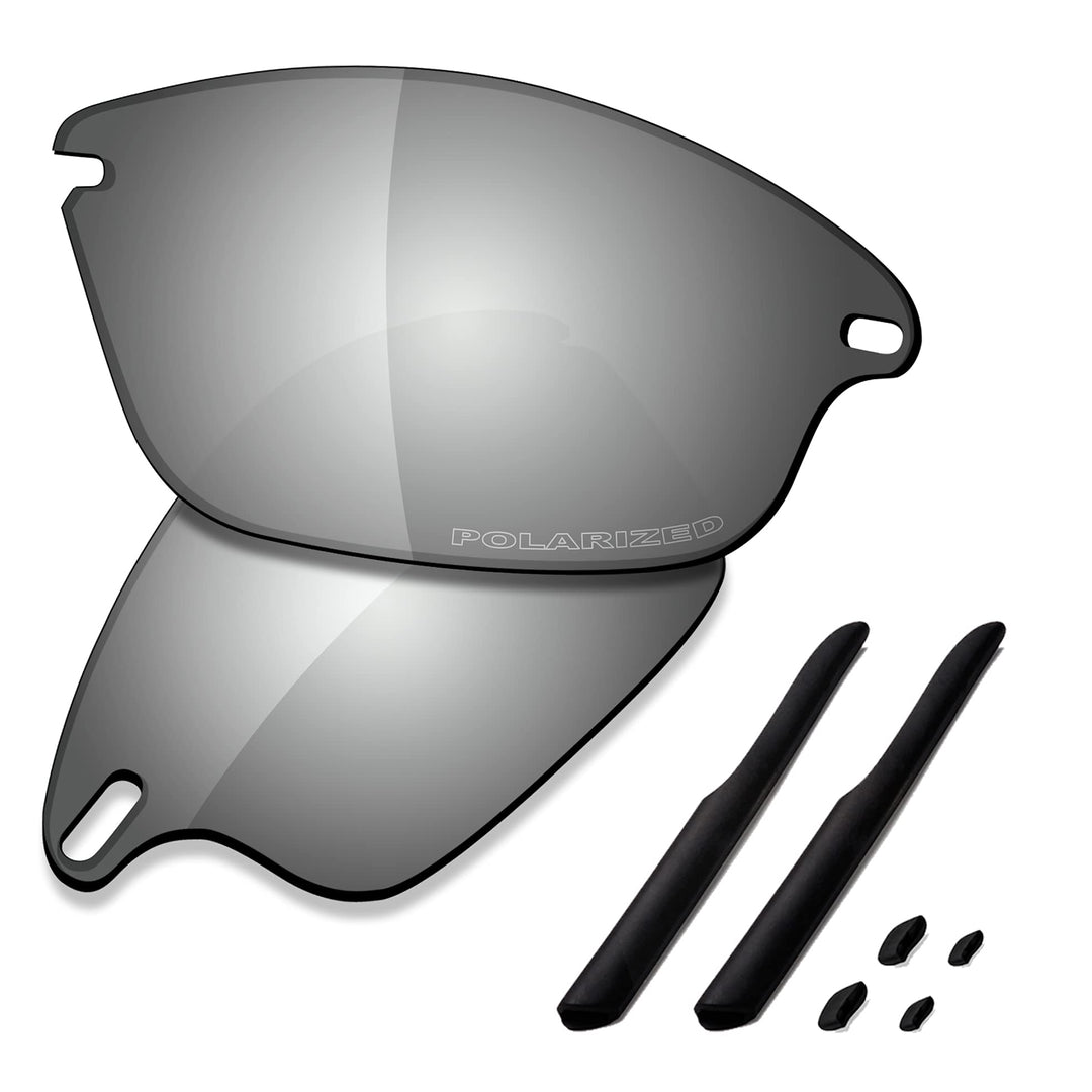 Saucer Premium Ersatzgläser für Oakley Fast Jacket OO9097 Sonnenbrillen High Definition - Chrome Met