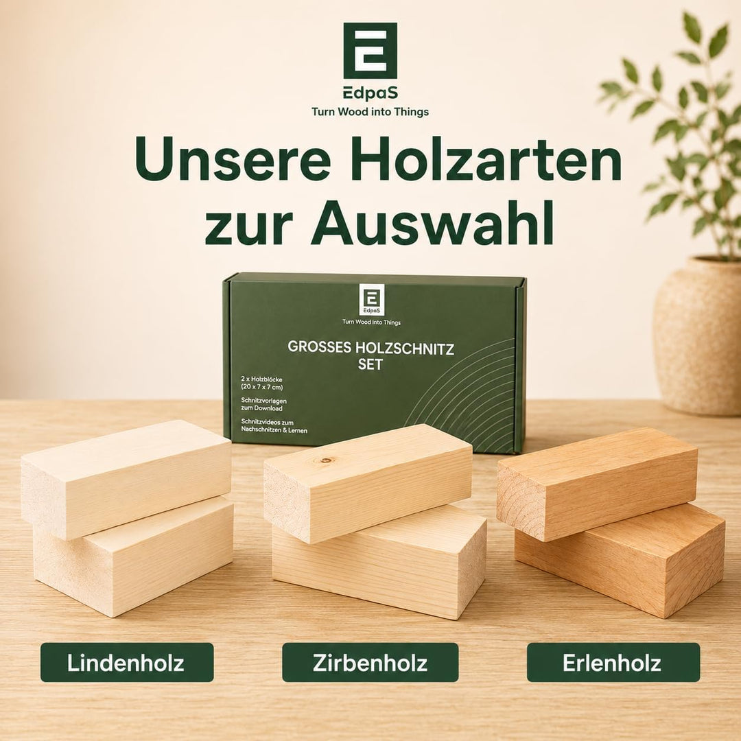 Schnitzholz Ahorn - 10 Stück Holzblock - Schnitzvorlage (10x2,5x2,5cm) - Ahornholz zum Schnitzen Dre