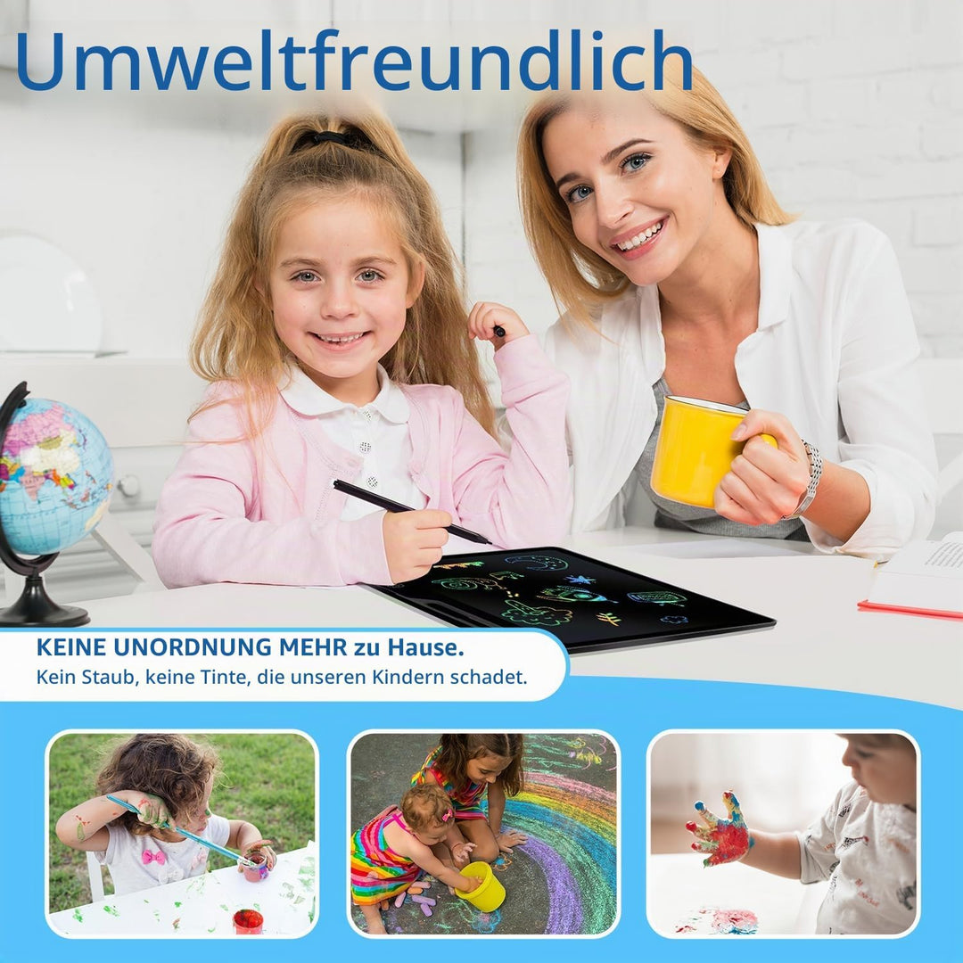 LCD-Schreibtablett für Kinder, Wiederaufladbare 16 Zoll Maltafel Zeichentafel, Vorschule Lernen Spie