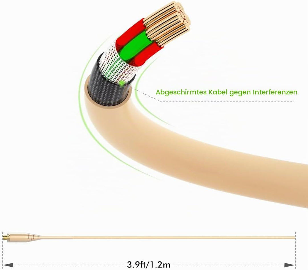 KIMAFUN Ohrset-Mikrofon Headset Einzel-Ohrhörer Ohrbügel, Über dem Ohr Hängendes Kondensatormikrofon