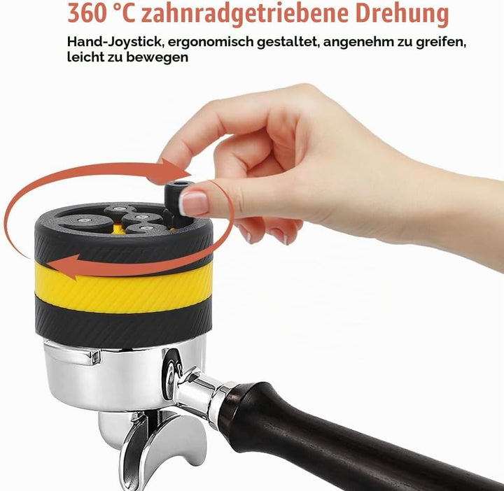 WDT Tool Espresso, Compatible with 58 mm Handle, Espresso Distributor with Planetary Spinning Gear D