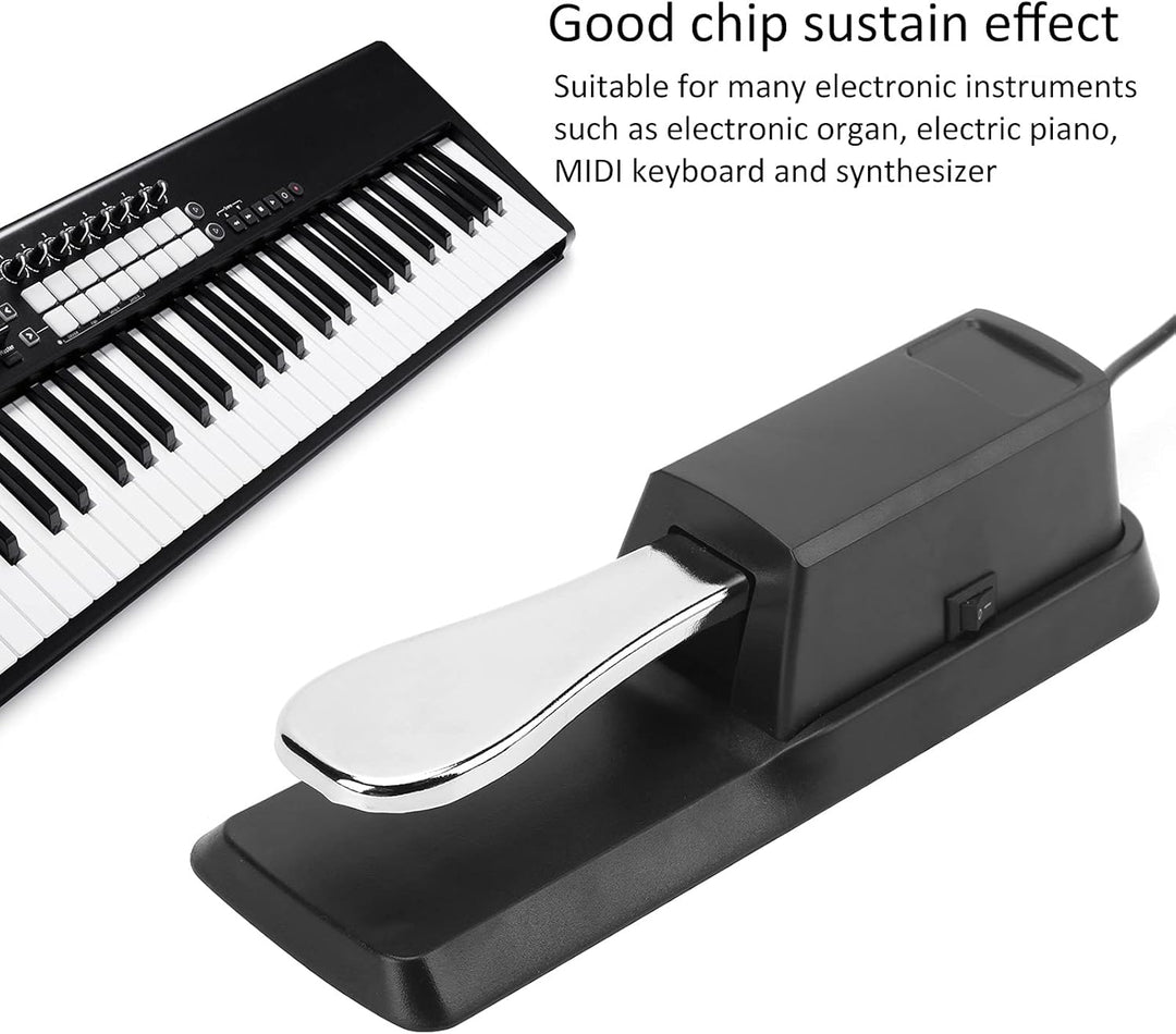 Sustain-Pedal, Poliertastatur-Pedal Antirutsch-Universal für Klavier