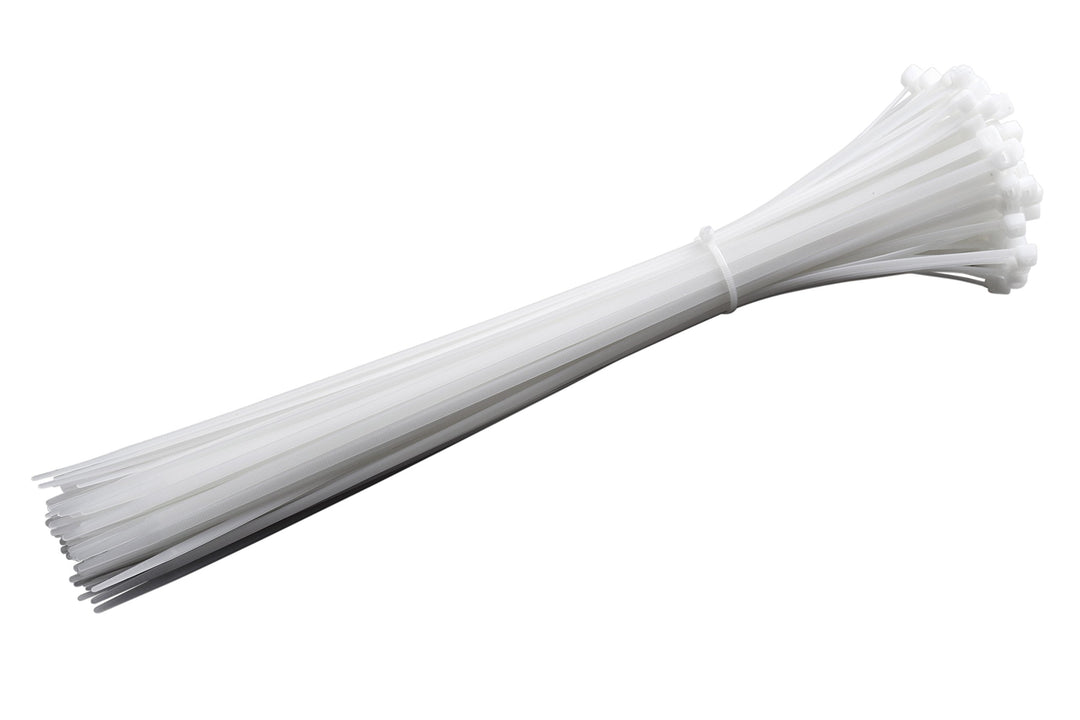 Meister Kabelbinder - Praktisches Set - 100 Stück - weiss - 370 x 4,8 mm - Stabiles Nylon - Formbest