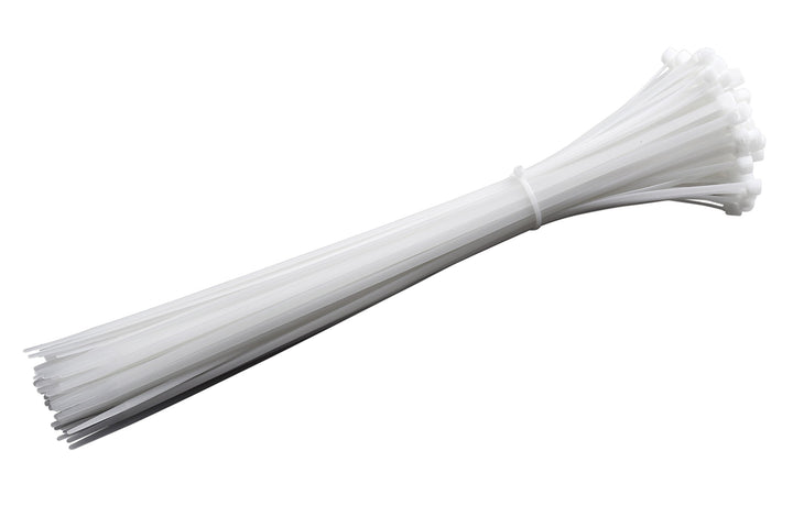 Meister Kabelbinder - Praktisches Set - 100 Stück - weiss - 370 x 4,8 mm - Stabiles Nylon - Formbest