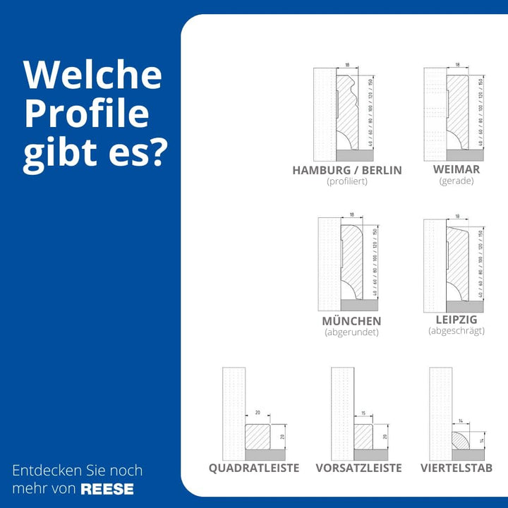 Universal Fussleisten Eckturm | MDF WEISS | (ohne Fase) | 85 mm / 20 Stück 85 mm / 20 Stück Eckturm