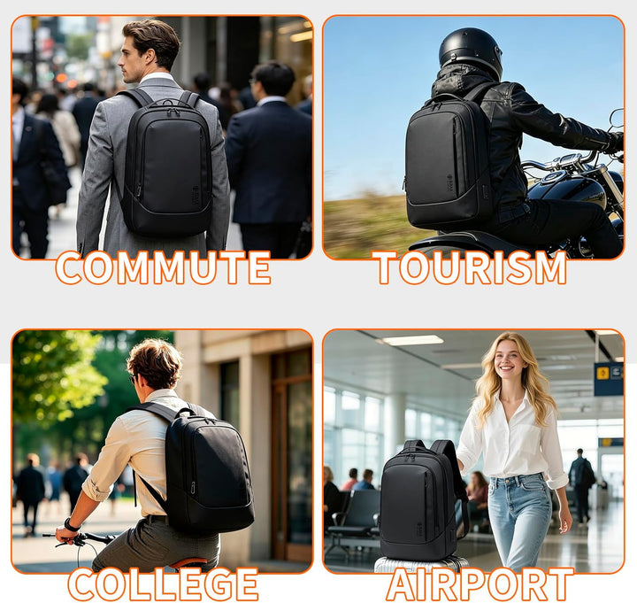 Laptop Business Rucksack Herren Mit 14-15 Zoll Laptopfach Mit USB-Ladeanschluss Diebstahlsicher Hand