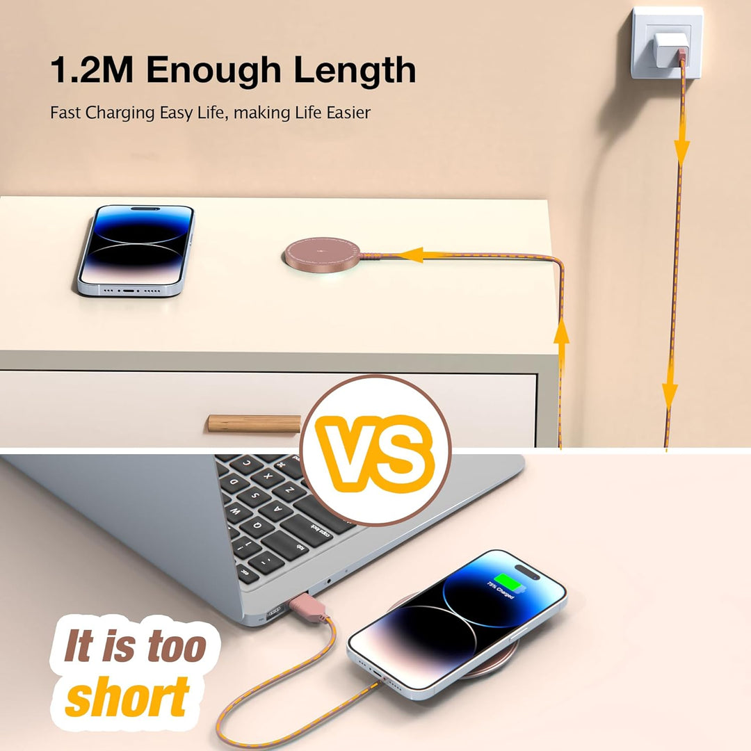 Mag-Safe Ladegerät für iPhone Ladestation: Magnet Wireless Charger Induktive Kabelloses Ladepad Komp