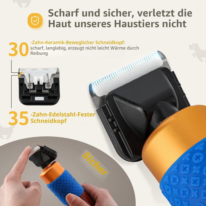 CGOLDENWALL 200W Hundeschermaschine Leise Profi Hund Katze Tierhaarschneider mit 3m Kabel, einstellb