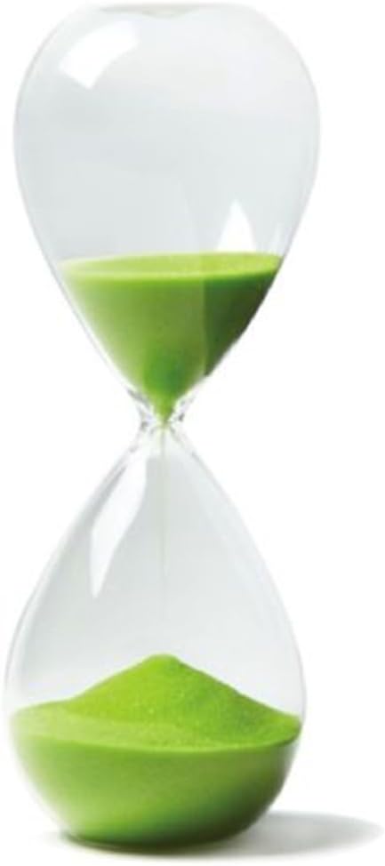 Sanduhr, farbig, Glas, Geburtstag 30 Minutes grün, 30 Minutes Grün