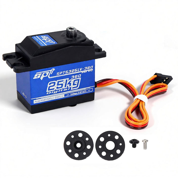 SPT5525LV-360 25KG RC Servo, 4,8V-6,0V Digital Servo 25KG Kontinuierliche Rotation Metall Mit Zubehö