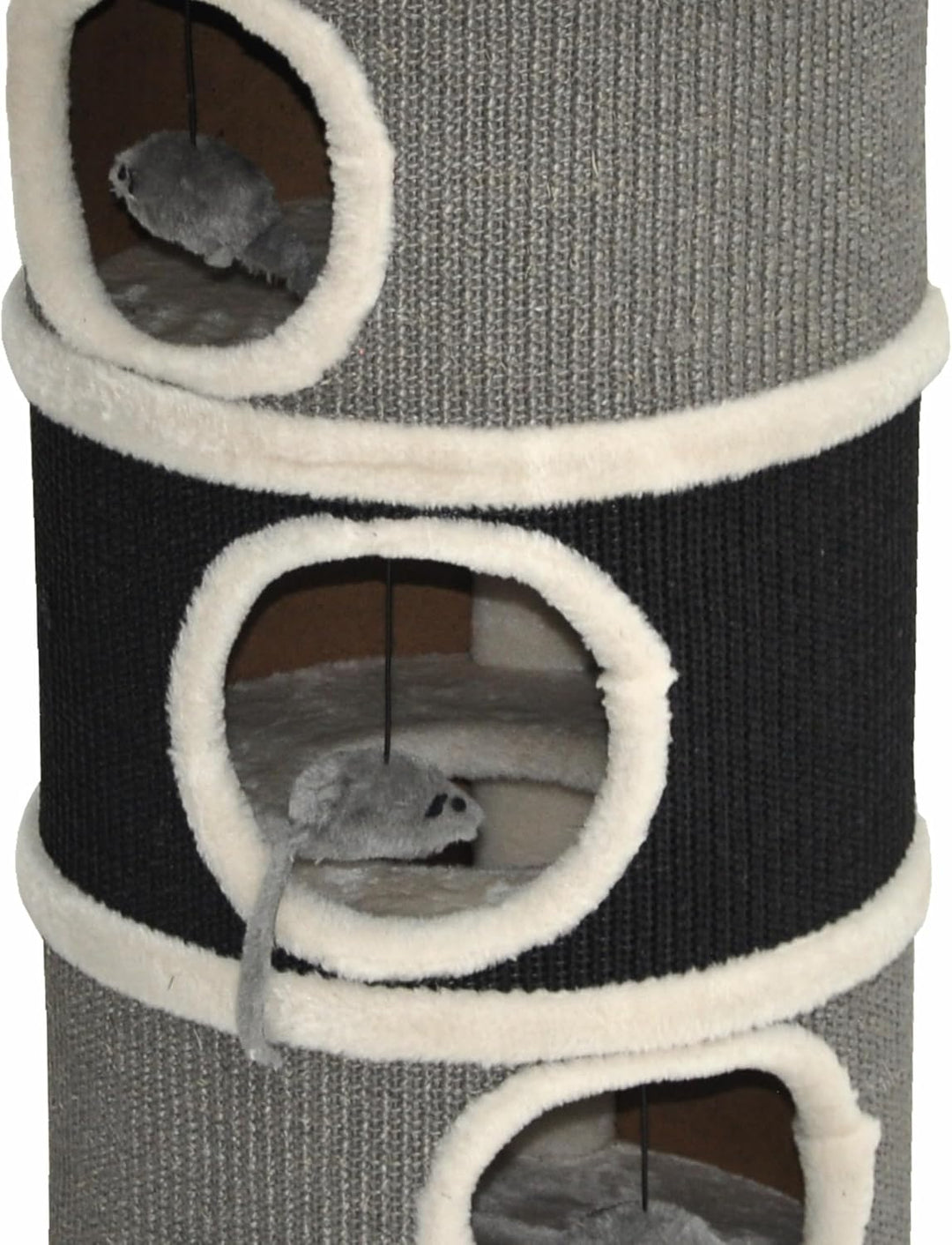 nanook Kratztonne Bella aus Sisal, Höhe 80 cm, Spieltonne für Katzen ø 35 cm, Katzenkratzbaum mit 3