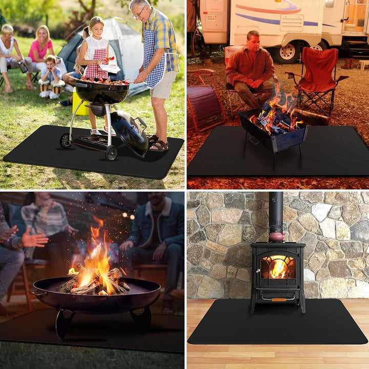Feuerfeste Unterlage Grill, Hitzebeständig bis 980°C Hitzeschutzmatte