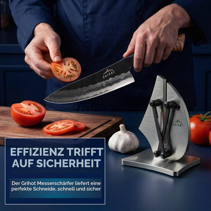 VN3 Professioneller Messerschärfer | 3-Aktions-stromlinienförmiges Segelboot-Design für müheloses Me