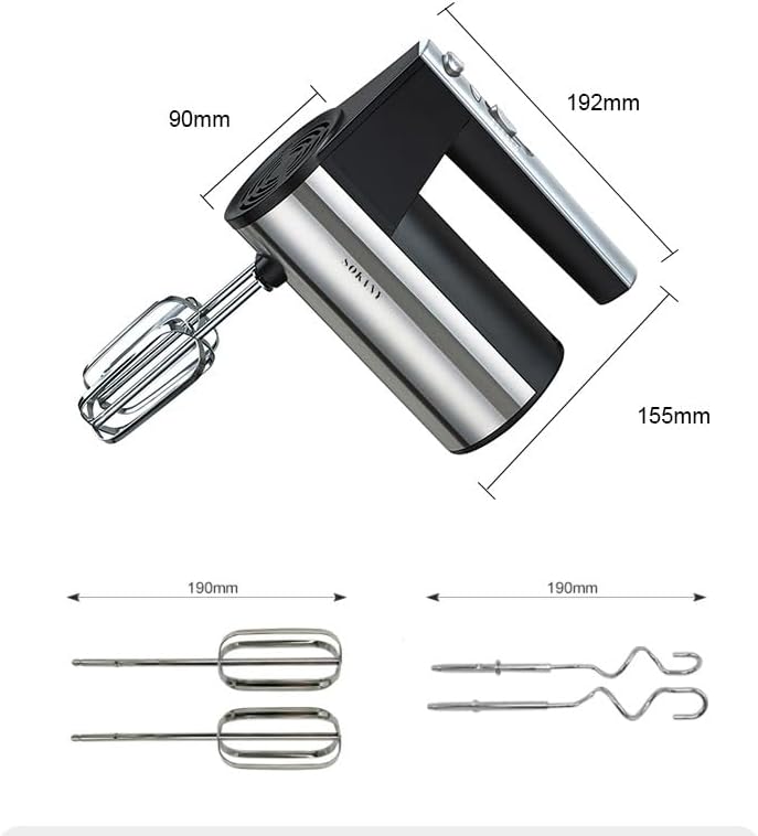 SOKANY 300W Handmixer Handrührgerät - 5 Stufen &amp; Turbo &amp; Auswurf-Funktion I Hand Mixer Handrührer Rü